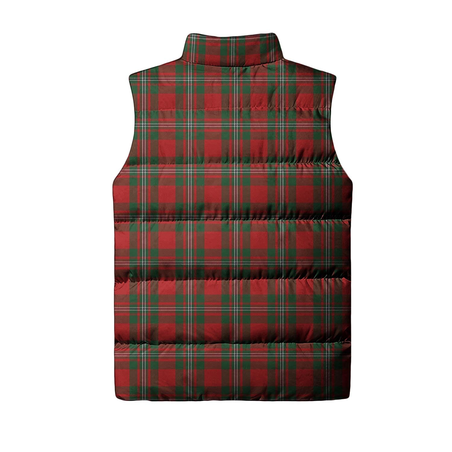 MacGregor Tartan Sleeveless Puffer Jacket with Family Crest - Tartanvibesclothing