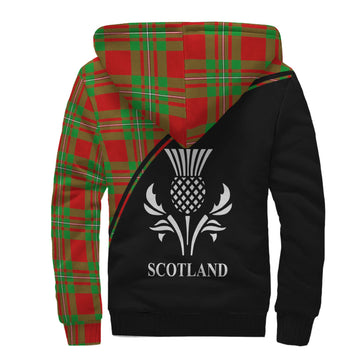 MacGregor Modern Tartan Sherpa Hoodie with Family Crest Curve Style