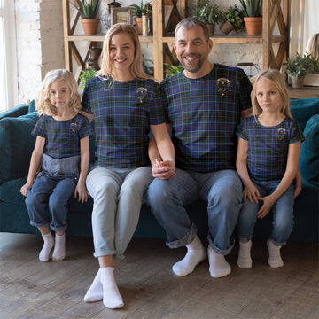 MacInnes Modern Tartan T-Shirt with Family Crest