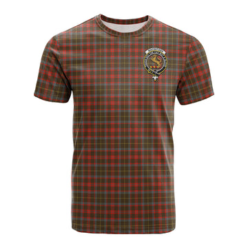 MacIntosh Hunting Weathered Tartan T-Shirt with Family Crest