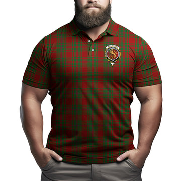 MacIntosh Red Tartan Men's Polo Shirt with Family Crest