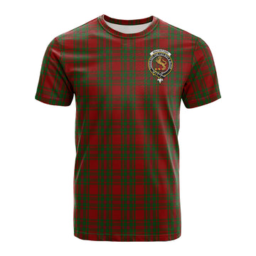 MacIntosh Red Tartan T-Shirt with Family Crest