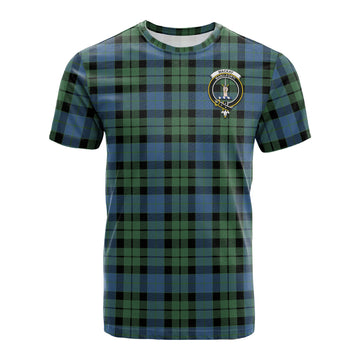MacKay Ancient Tartan T-Shirt with Family Crest