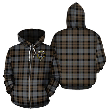 MacKay Weathered Tartan Hoodie with Family Crest