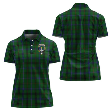MacKendrick Tartan Polo Shirt with Family Crest For Women