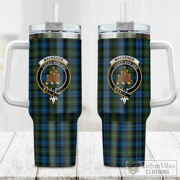 MacKenzie Tartan and Family Crest Tumbler with Handle