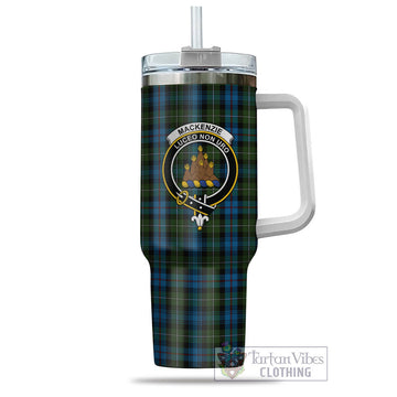 MacKenzie Tartan and Family Crest Tumbler with Handle