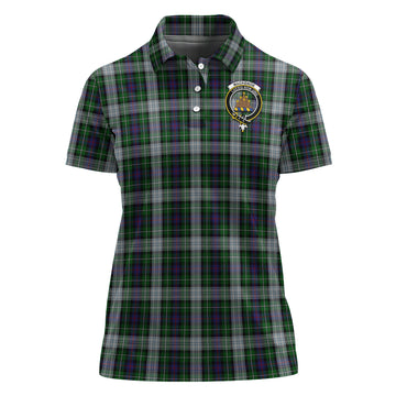 MacKenzie Dress Tartan Polo Shirt with Family Crest For Women