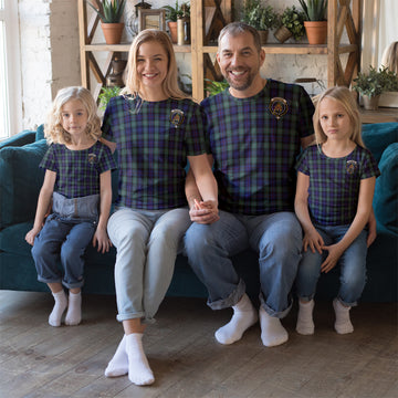 MacKenzie Hunting Green Tartan T-Shirt with Family Crest