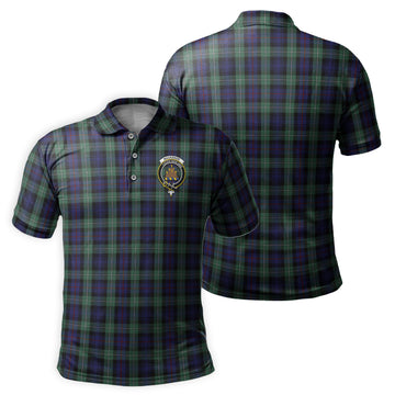 MacKenzie Hunting Green Tartan Men's Polo Shirt with Family Crest