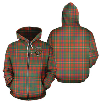 MacKinnon Ancient Tartan Hoodie with Family Crest