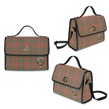 MacKinnon Ancient Tartan Waterproof Canvas Bag with Family Crest