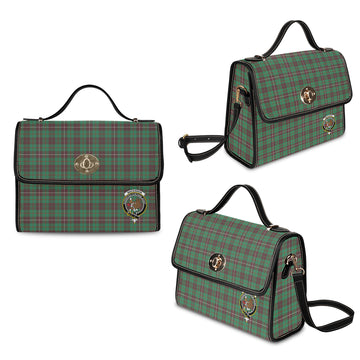 MacKinnon Hunting Ancient Tartan Waterproof Canvas Bag with Family Crest