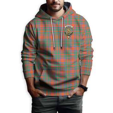 MacKintosh Ancient Tartan Hoodie with Family Crest