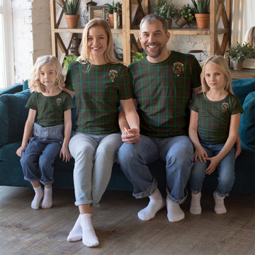 MacKintosh Hunting Tartan T-Shirt with Family Crest