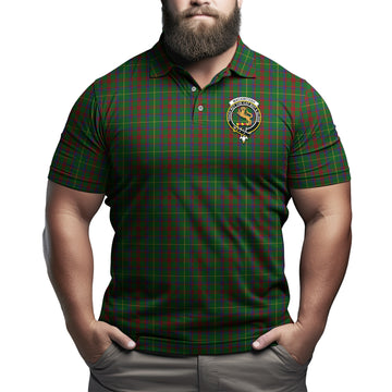 MacKintosh Hunting Tartan Men's Polo Shirt with Family Crest