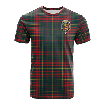 MacKintosh Hunting Modern Tartan T-Shirt with Family Crest