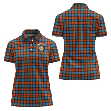 MacLachlan Ancient Tartan Polo Shirt with Family Crest For Women