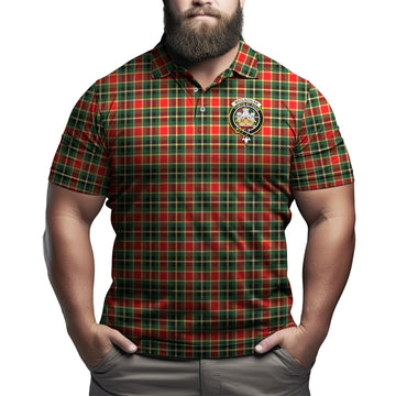 MacLachlan Hunting Modern Tartan Men's Polo Shirt with Family Crest