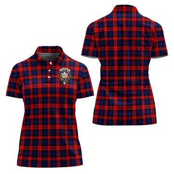 MacLachlan Modern Tartan Polo Shirt with Family Crest For Women