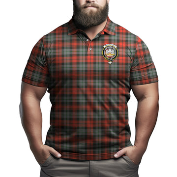 MacLachlan Weathered Tartan Men's Polo Shirt with Family Crest