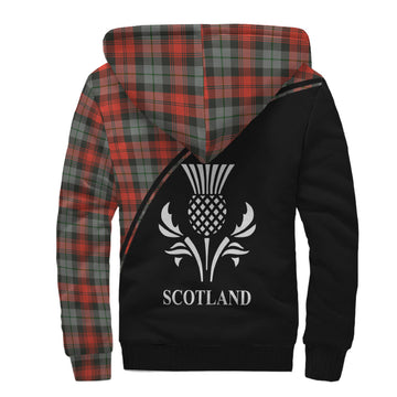 MacLachlan Weathered Tartan Sherpa Hoodie with Family Crest Curve Style