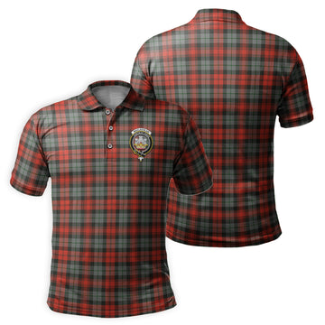 MacLachlan Weathered Tartan Men's Polo Shirt with Family Crest