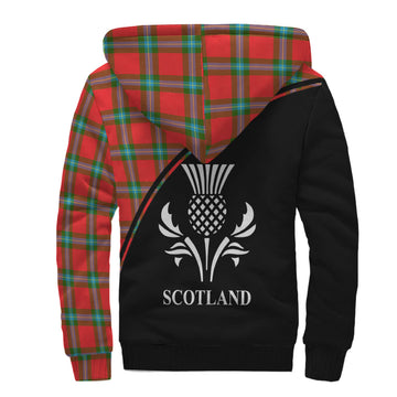 MacLaine of Loch Buie Tartan Sherpa Hoodie with Family Crest Curve Style