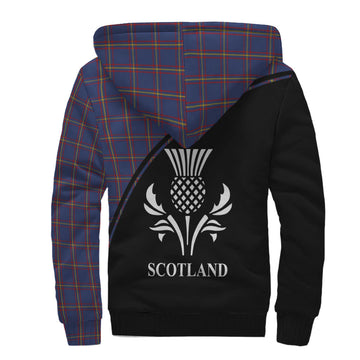 MacLaine of Lochbuie Tartan Sherpa Hoodie with Family Crest Curve Style
