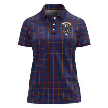 MacLaine of Lochbuie Tartan Polo Shirt with Family Crest For Women