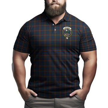 MacLaine of Lochbuie Hunting Tartan Men's Polo Shirt with Family Crest