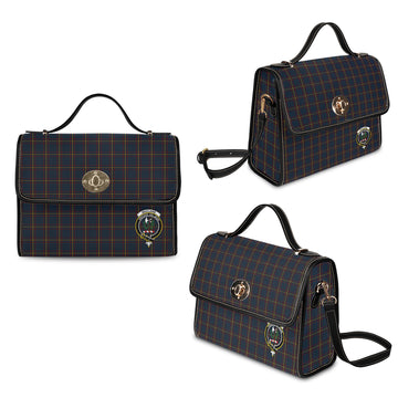 MacLaine of Lochbuie Hunting Tartan Waterproof Canvas Bag with Family Crest
