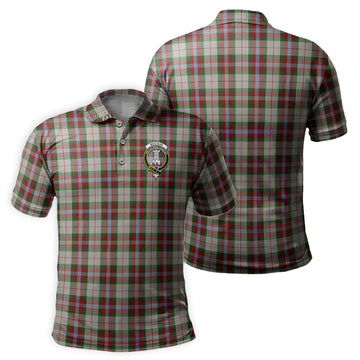 MacLean Dress Tartan Men's Polo Shirt with Family Crest