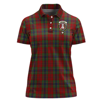 MacLean of Duart Tartan Polo Shirt with Family Crest For Women