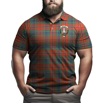 MacLean of Duart Ancient Tartan Men's Polo Shirt with Family Crest