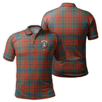 MacLean of Duart Ancient Tartan Men's Polo Shirt with Family Crest