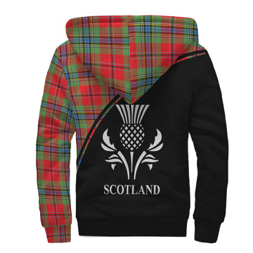MacLean of Duart Modern Tartan Sherpa Hoodie with Family Crest Curve Style