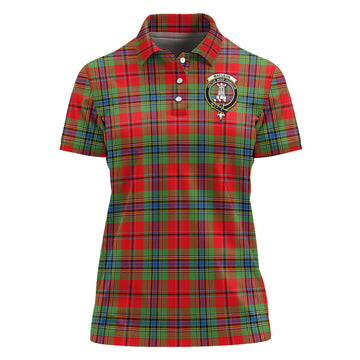 MacLean of Duart Modern Tartan Polo Shirt with Family Crest For Women