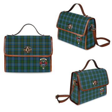 MacLeod Green Tartan Waterproof Canvas Bag with Family Crest