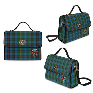 MacLeod Green Tartan Waterproof Canvas Bag with Family Crest