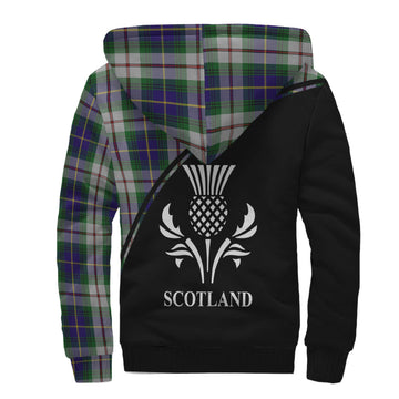 MacLeod Of Californian Tartan Sherpa Hoodie with Family Crest Curve Style