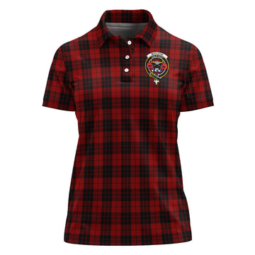 MacLeod of Raasay Highland Tartan Polo Shirt with Family Crest For Women