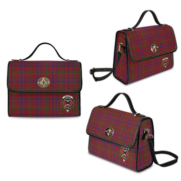 MacLeod Red Tartan Waterproof Canvas Bag with Family Crest