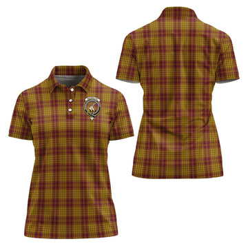 MacMillan Dress Tartan Polo Shirt with Family Crest For Women