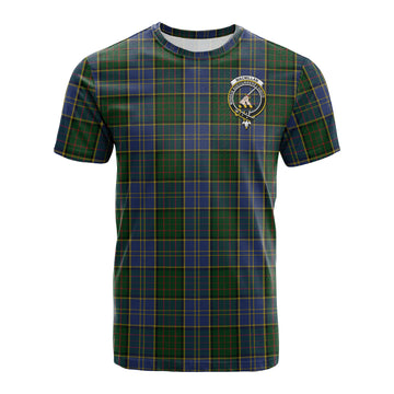 MacMillan Hunting Tartan T-Shirt with Family Crest