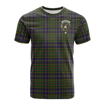MacMillan Hunting Modern Tartan T-Shirt with Family Crest