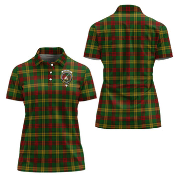 MacMillan Society of Glasgow Tartan Polo Shirt with Family Crest For Women