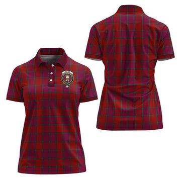 MacNab Old Tartan Polo Shirt with Family Crest For Women