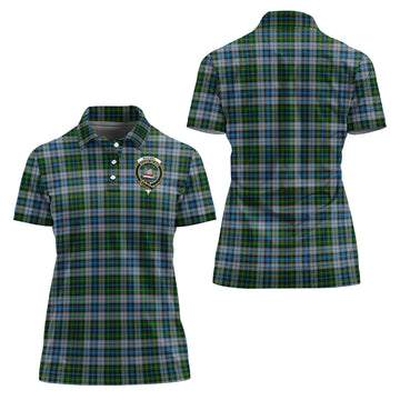 MacNeil Dress Tartan Polo Shirt with Family Crest For Women