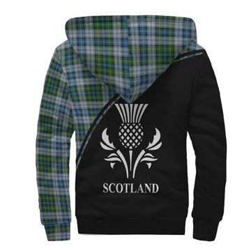 MacNeil Dress Tartan Sherpa Hoodie with Family Crest Curve Style